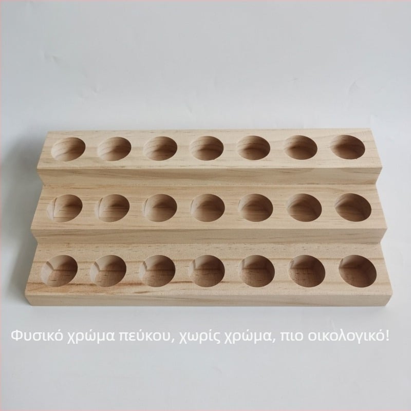 Διασυνοριακό σε απόθεμα χονδρικής τριών στρώσεων 21 πλέγματος αιθέριων ελαίων ράφι αποθήκευσης μπουκαλιών αιθέριων ελαίων ξύλινο κουτί αποθήκευσης βερνικιού νυχιών