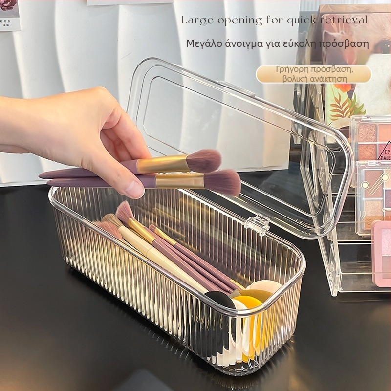 Κουτί αποθήκευσης βαμβακιού με πούδρα, τραπέζι ντυσίματος, επιφάνεια εργασίας, πινέλο καλλυντικών, κραγιόν, ανθεκτικό στη σκόνη, μαξιλάρι αέρα, ράφι αποθήκευσης, αυγό ομορφιάς