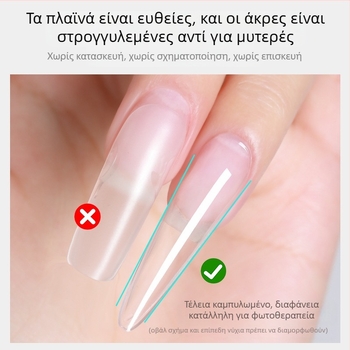 Μανικιούρ Νυχιών, Πολύ Μακριά Νύχια με Μύτη, Λεπτή Εμφάνιση, Υπερλεπτές, Φορητές Επεκτάσεις Νυχιών χωρίς Ιχνηλάτηση, Επιθέματα Νυχιών χωρίς Χάραξη και Τρίψιμο για Νυχτικά Σαλόνια