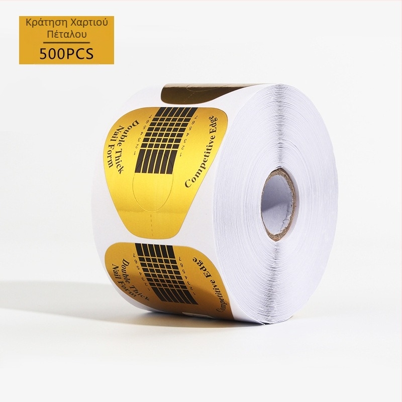 Βάση Χαρτιού Νυχιών, Ορθογώνια Προέκταση Φωτοθεραπείας με Κρύσταλλο Armor σε σχήμα Πετάλου, Χρυσή Βάση Νυχιών, Βάση Δακτύλων με Κόλλα Φωτοθεραπείας 500