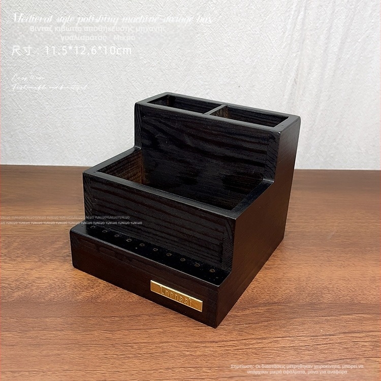 Αντίκα κουτί αποθήκευσης μύλου βάλτε κεφαλή λείανσης βούρτσα βερνίκι νυχιών από καουτσούκ βαμβάκι εργαλεία νυχιών προμήθειες μεγάλης χωρητικότητας