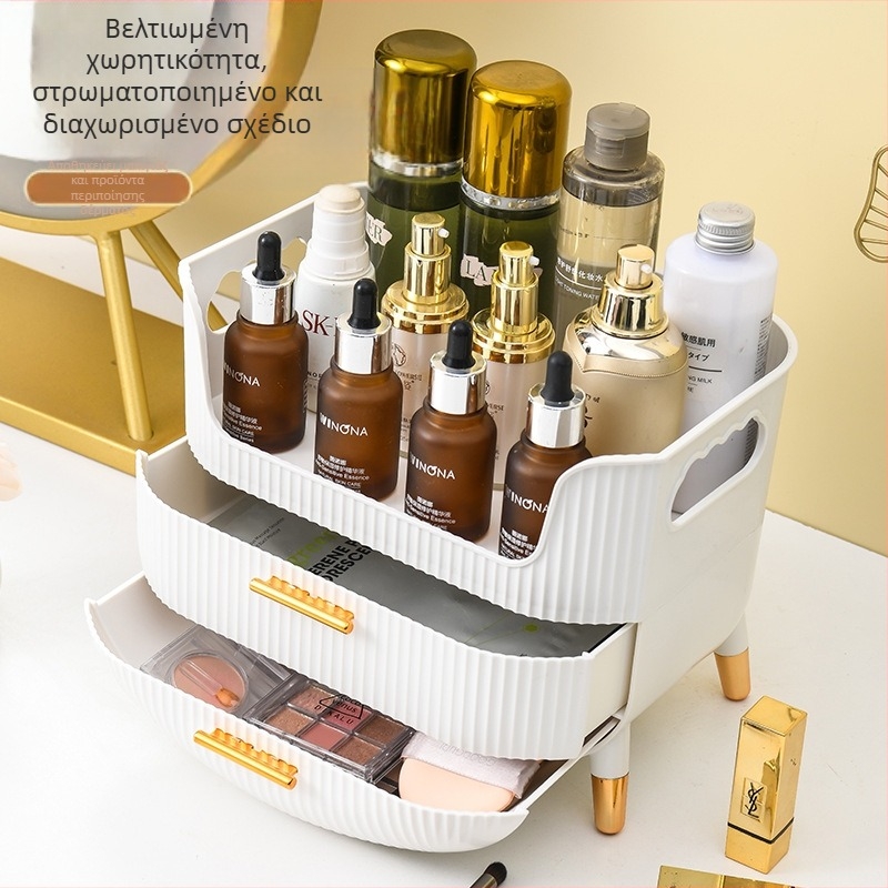 Κουτί αποθήκευσης καλλυντικών, προσβάσιμο πολυτελές και υψηλής ποιότητας κουτί αποθήκευσης για μπουντουάρ, προϊόντα περιποίησης δέρματος, μάσκα κραγιόν, ανθεκτική στη σκόνη βάση φινιρίσματος