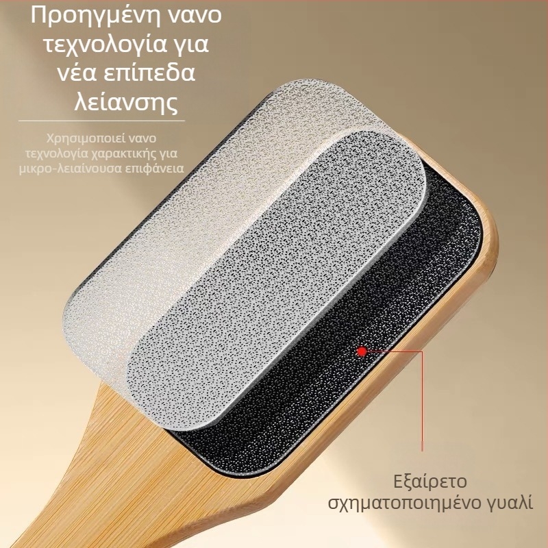 Ξύλινη λαβή από νανογυαλί, διασυνοριακή λίμα ποδιών για την αφαίρεση νεκρών δερμάτων, κάλων, συσκευή πεντικιούρ, τρίψιμο ποδιών για επωνύχια, πέτρα λείανσης ποδιών