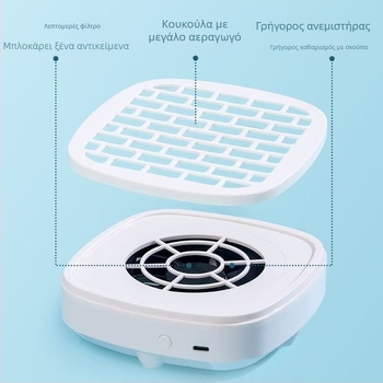 Υψηλής αναρρόφησης αθόρυβη στίλβωση αφαίρεσης νυχιών ηλεκτρική σκούπα νυχιών φορητή περιποίηση νυχιών ειδικός μικρός συλλέκτης σκόνης αφαίρεσης νυχιών