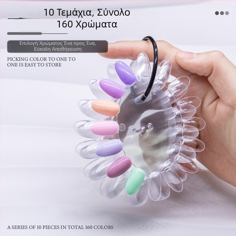 Οβάλ Καλούπι Νυχιών Κάρτα Χρώματος Νυχιών, Πίνακας Εμφάνισης Μικρής Οβάλ Κάρτας Χρώματος Νυχιών, Πίνακας Χρώματος Νυχιών 16 Χρωμάτων