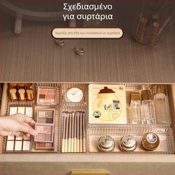 Καλλυντικά Μικρό Κουτί Διαμερισμάτων Μπουντουάρ Περιποίησης Δέρματος Σκιά ματιών Κουτί Αρχειοθέτησης Πλακών Ενσωματωμένο Κουτί Αποθήκευσης Συρταριού Κραγιόν