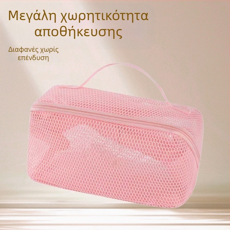 Νέα διασυνοριακή τσάντα καλλυντικών μεγάλης χωρητικότητας από πλέγμα, γυναικεία υψηλής ποιότητας, φορητή, πολυλειτουργική, χωρισμένη τσάντα αποθήκευσης ειδών προσωπικής υγιεινής ταξιδιού