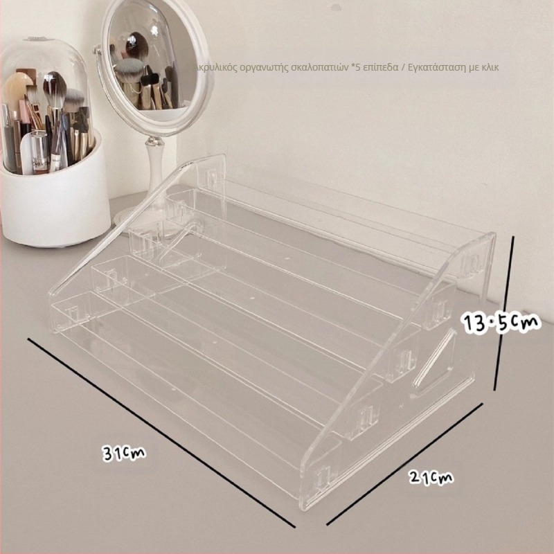 Καλλυντικά Ράφια Επιτραπέζια Αποθήκευση Κραγιόν Πιάτο Σκιάς Ματιών Μακιγιάζ Ράφι Μπουντουάρ Ακρυλικό Έκθεση Wang Xiaoxiang