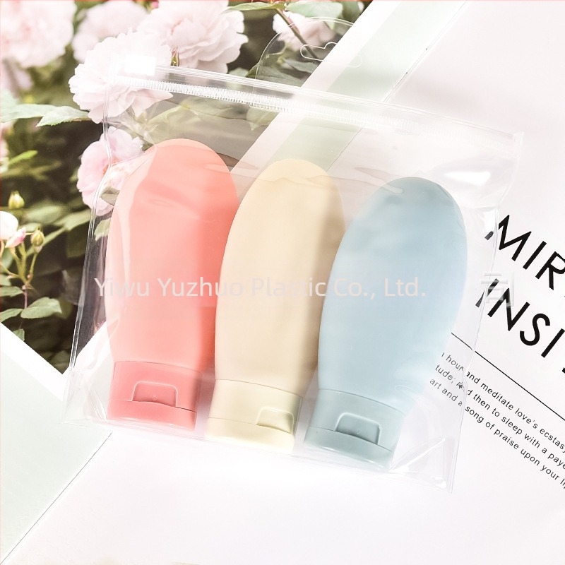 Μπουκάλι ταξιδιού με ανεστραμμένη φιάλη, έγχρωμο, άδειο μπουκάλι με χύτευση με εμφύσηση, μαλακό πλαστικό, γαλάκτωμα 60 ml, εμφιάλωση ταξιδιού με γαλάκτωμα