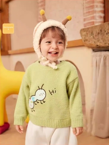 Παιδικό Πουλόβερ για Παιδιά 2024 Φθινόπωρο και Χειμώνας Παιδικό Πλεκτό Πουκάμισο με Βελούδινη Βάση για Αγόρια και Κορίτσια