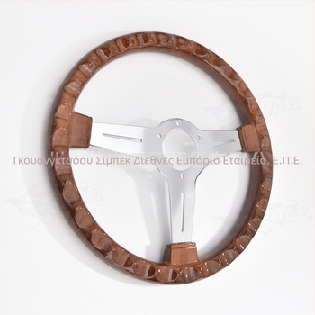 Διασυνοριακή, καυτή πώληση, τροποποίηση αυτοκινήτου, τιμόνι 14 ιντσών από ξύλο ροδακινιάς, κοιλιακούς, ρετρό, επίπεδο, χωρίς λογότυπο, γενικής χρήσης τροποποίηση