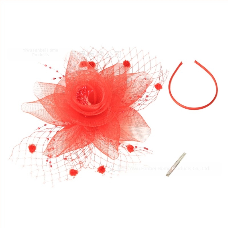 Διασυνοριακό Amazon Explosions Γυναικείο Mesh Gauze Ευρωπαϊκό και Αμερικανικό Νέο Ομορφιά Καπέλα Φεστιβάλ Ιπποδρομιών Διακοσμητικό Κεφάλι Λουλούδι Ρετρό Πέπλο Topper