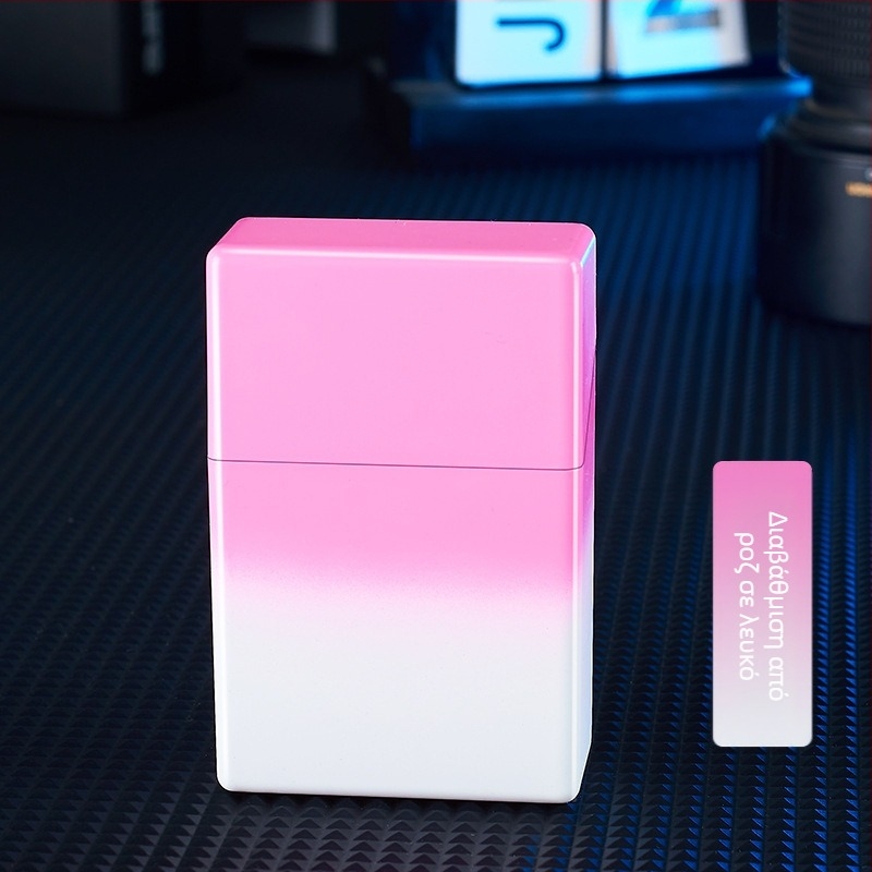 Θήκη τσιγάρων HB209B διαφανής με διαβάθμιση 20 λεπτές φορητές θήκες τσιγάρων από πλαστικό ABS, αντι-πιεστικό, με δυνατότητα αναδίπλωσης υγρασίας