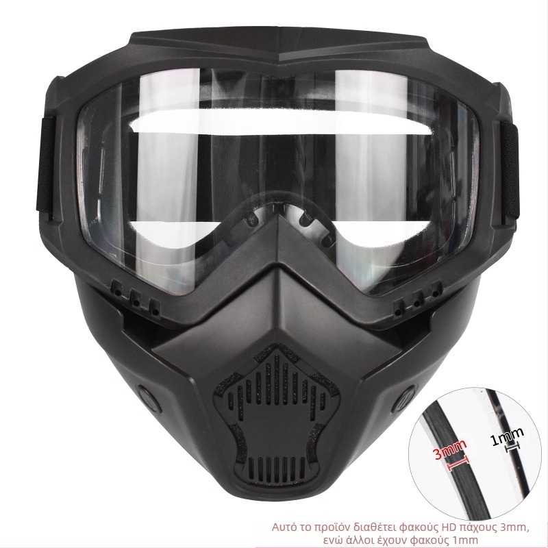 Μάσκα τακτικής Zlang για υπαίθριες δραστηριότητες, ιππασία, σκι αντοχής, γυαλιά, φακός μάσκας 3 χιλιοστών, προστατευτικός εξοπλισμός CS για εξωτερικούς χώρους