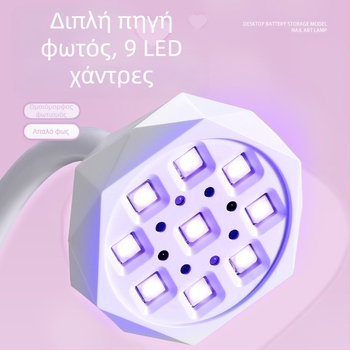 Έξυπνος αισθητήρας λαμπτήρα Lotus για νύχια με αποθήκευση ενέργειας για επιτραπέζια χρήση με λάμπα UV σκλήρυνσης οθόνης, λάμπα ψησίματος νυχιών ταχείας ξήρανσης