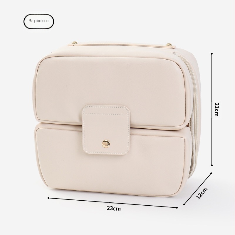 Νέα φορητή αδιάβροχη τσάντα μακιγιάζ για γυναίκες, τσάντα αποθήκευσης μακιγιάζ, πτυσσόμενη, μεγάλης χωρητικότητας, τσάντα πινέλου μακιγιάζ για τοποθέτηση σε χωρίσματα