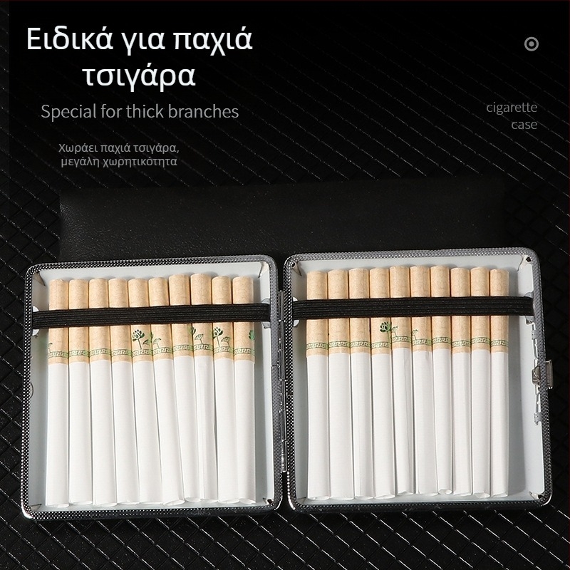 Δερμάτινη θήκη τσιγάρων σε απόθεμα, κουτί αποθήκευσης τσιγάρων για άνδρες, 20 τεμάχια, ξεχωριστή αντιανεμική θήκη τσιγάρων