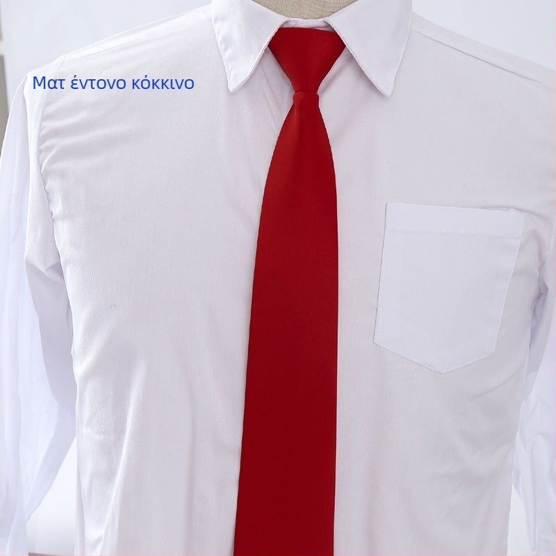 Γραβάτα Ανδρικό Φόρεμα Business 8cm Ματ Υφασμάτινο Φερμουάρ Χωρίς Κόμπους Lazy Γραβάτα Μαύρο Σκούρο Μπλε Κόκκινο