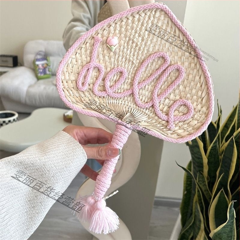 Χειροποίητη χαριτωμένη βεντάλια για κορίτσια και μαθητές το καλοκαίρι, δημοφιλής στα μέσα κοινωνικής δικτύωσης