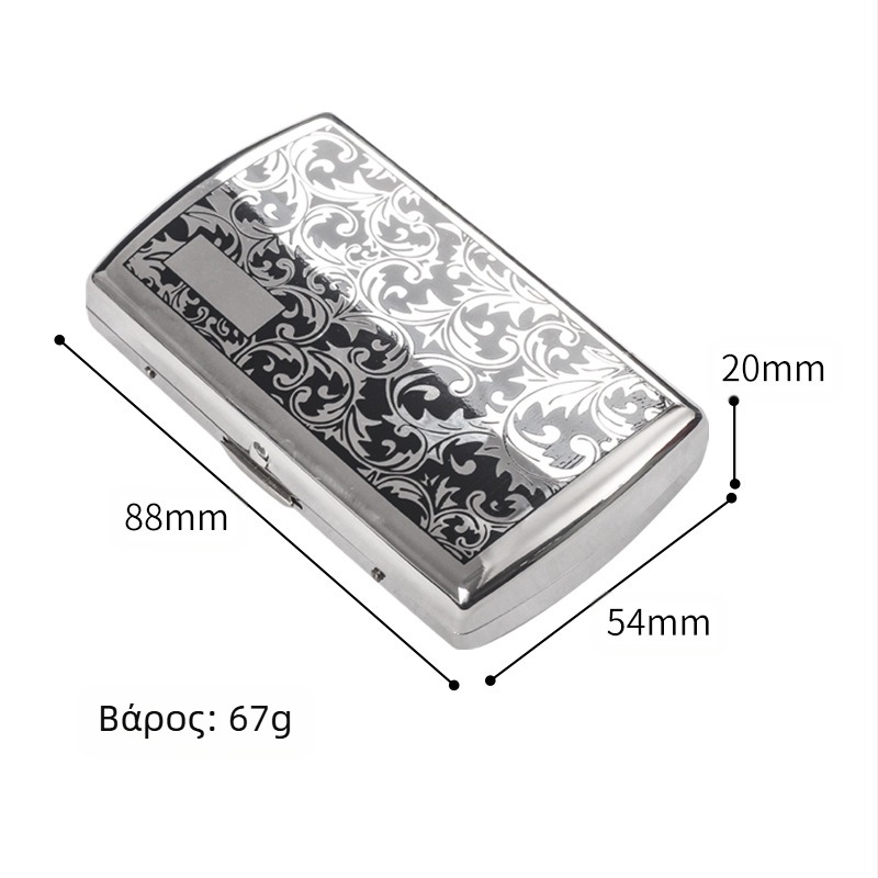 Πολυτελής θήκη τσιγάρων από χαλκό για 12 τσιγάρα, χοντρή φορητή εξατομικευμένη θήκη τσιγάρων με ανάγλυφο μαύρο μοτίβο γρασιδιού Tang από μεταλλικό τσιγάρο Κίνα