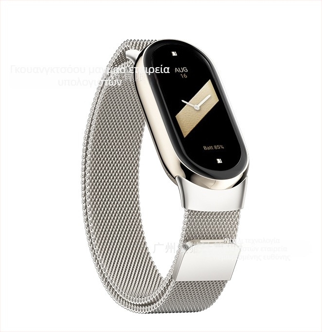 Κατάλληλο για Xiaomi Mi Band 10/9, Xiaomi Mi Band 8, Λουράκι Ρολογιού, Xiaomi Mi Band 567, Μεταλλικό Βραχιόλι, Μαγνητική Ατραξιόν Μιλάνου