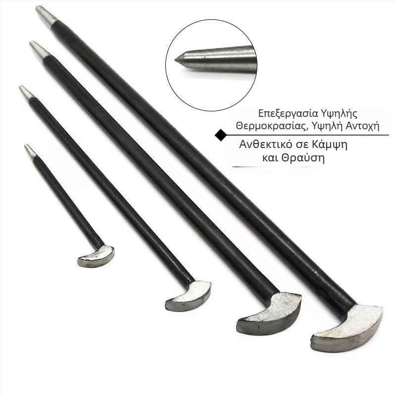 Σετ 4 τεμαχίων απευθείας πωλήσεων από το εργοστάσιο με στρογγυλή ράβδο, αφαίρεση καρφιών, θερμικά επεξεργασμένο και στα δύο άκρα, λοστός Efi 6"12"16"20"