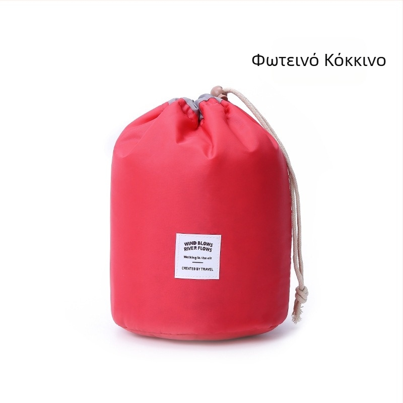 Κορεάτικη τσάντα καλλυντικών κυλινδρικού τύπου μεγάλης χωρητικότητας για υπαίθριες μετακινήσεις αδιάβροχη τσάντα αποθήκευσης πλυσίματος λογότυπο εργοστασιακών άμεσων πωλήσεων