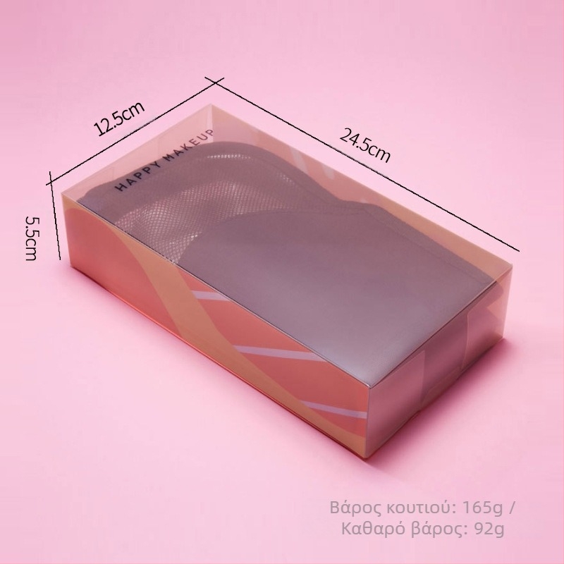 HappyMakeup Κάθετη Τσάντα Καλλυντικών Φορητή PVC Μεγάλης Χωρητικότητας Διαφανής Κάθετη Τσάντα Αποθήκευσης Πινέλων Καλλυντικών