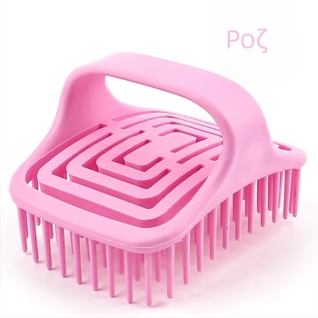 Κοίλη περιστρεφόμενη βούρτσα σαμπουάν, χτένα μασάζ με μαλακές τρίχες για μασάζ και λούσιμο, διπλής χρήσης για ξηρά και βρεγμένα μαλλιά, λεία χτένα μαλλιών που δεν βλάπτει τα μαλλιά