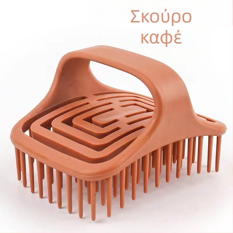 Κοίλη περιστρεφόμενη βούρτσα σαμπουάν, χτένα μασάζ με μαλακές τρίχες για μασάζ και λούσιμο, διπλής χρήσης για ξηρά και βρεγμένα μαλλιά, λεία χτένα μαλλιών που δεν βλάπτει τα μαλλιά