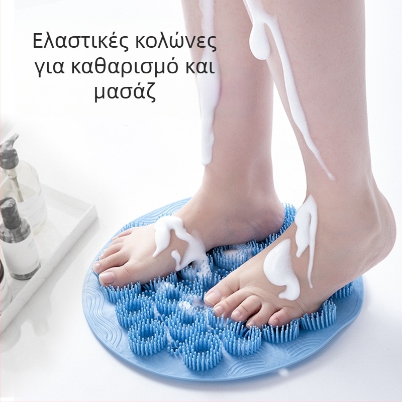 Τεχνούργημα μπάνιου Μπάνιο από τοίχο σε τοίχο Τρίψιμο πλάτης σιλικόνης για χαλαρή πλάτη Μην ρωτάτε ανθρώπους Βούρτσα μπάνιου για μασάζ Βεντούζα Τρίψιμο πλάτης Πόδια