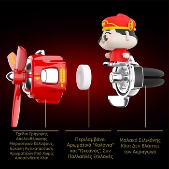 Αρωματικό χώρου αυτοκινήτου God of Wealth, κλιπ αρώματος αυτοκινήτου, αεραγωγός Bobblehead για κούκλες, μικρός ανεμιστήρας, διακοσμητικό στολίδι αρώματος