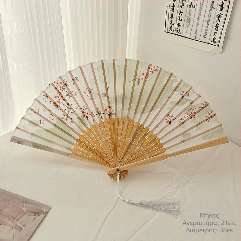 Πτυσσόμενος ανεμιστήρας Begonia σε αρχαίο στυλ, νέος κινέζικος πτυσσόμενος μικρός ανεμιστήρας, καλοκαιρινός κινέζικος ανεμιστήρας Hanfu Photo, φορητός ανεμιστήρας
