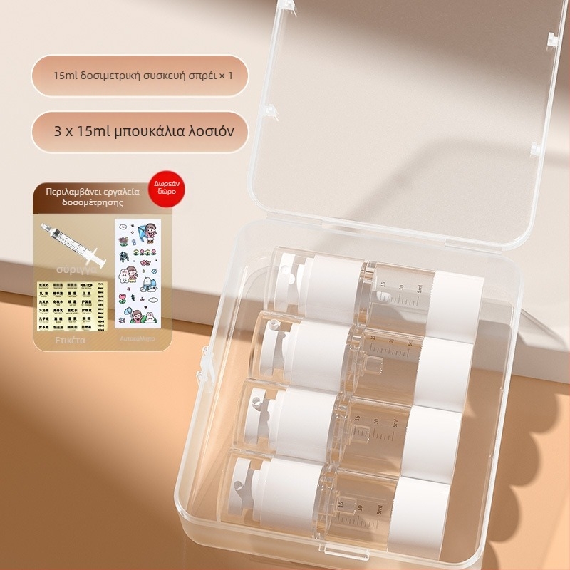 Φορητό μπουκάλι ψεκασμού κενού εμφιάλωσης με γαλάκτωμα ταξιδιού διαφανές με κλίμακα για καλλυντικά κοστούμια εμφιάλωσης