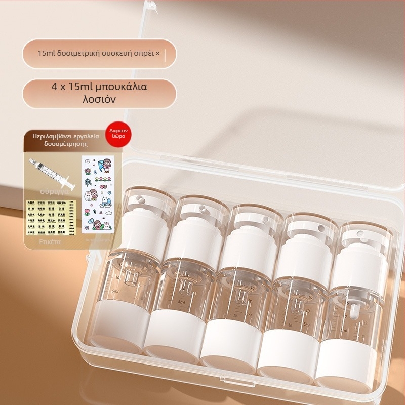 Φορητό μπουκάλι ψεκασμού κενού εμφιάλωσης με γαλάκτωμα ταξιδιού διαφανές με κλίμακα για καλλυντικά κοστούμια εμφιάλωσης