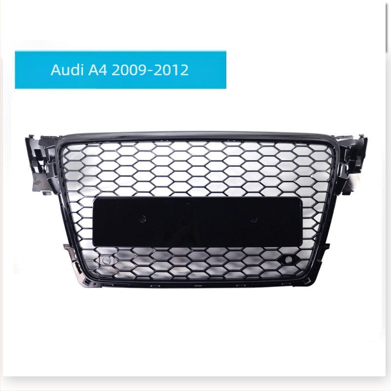 Κατάλληλο για Audi China Net A4A3A5, τροποποιημένο μαύρο China Net, τροποποιημένο RS, μάσκα μπροστινής μπάρας, μπροστινό ανεμοδείκτη, ευρωπαϊκό μετρητή.