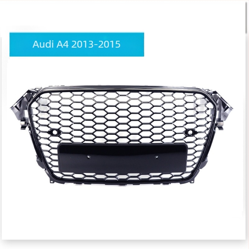 Κατάλληλο για Audi China Net A4A3A5, τροποποιημένο μαύρο China Net, τροποποιημένο RS, μάσκα μπροστινής μπάρας, μπροστινό ανεμοδείκτη, ευρωπαϊκό μετρητή.