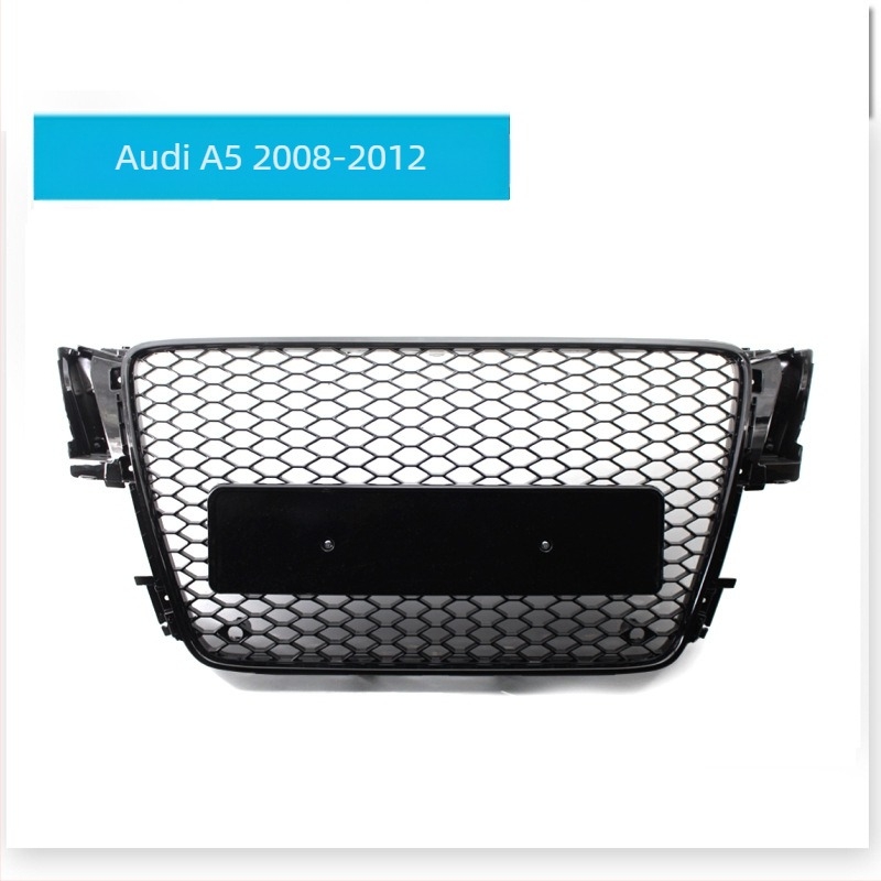 Κατάλληλο για Audi China Net A4A3A5, τροποποιημένο μαύρο China Net, τροποποιημένο RS, μάσκα μπροστινής μπάρας, μπροστινό ανεμοδείκτη, ευρωπαϊκό μετρητή.