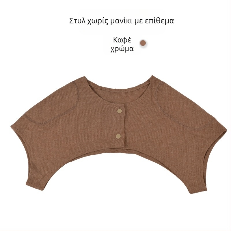 Αυτοθερμαινόμενο γιλέκο Derong για έγκυες μητέρες που κοιμούνται στην αυχενική μοίρα της σπονδυλικής στήλης, ανθεκτικό στο κρύο, για μεσήλικες και ηλικιωμένους, ζεστό σάλι, κρυφές επωμίδες για γυναίκες μετά τον τοκετό