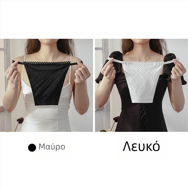 [1/2/3 τεμάχια] διπλή στρώση δαντέλας στο στήθος προστατευτικό στήθους μονοκόμματο αντι-έκθεσης αντι-φως τρέξιμο