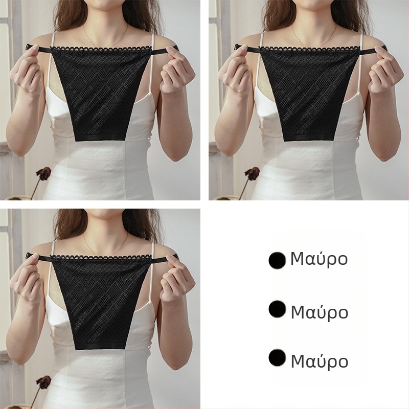 [1/2/3 τεμάχια] διπλή στρώση δαντέλας στο στήθος προστατευτικό στήθους μονοκόμματο αντι-έκθεσης αντι-φως τρέξιμο