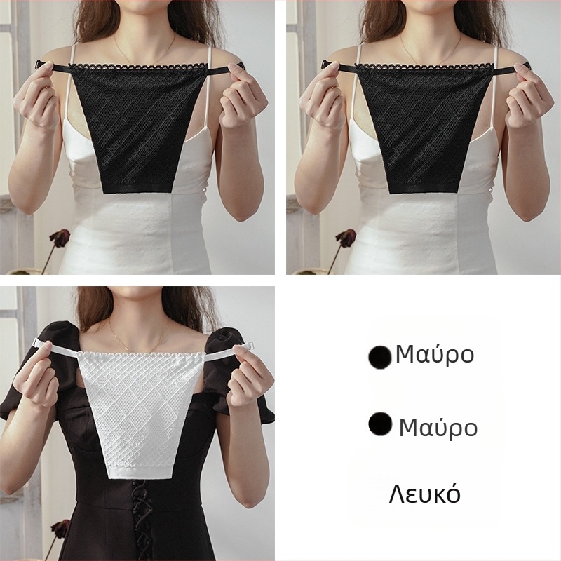 [1/2/3 τεμάχια] διπλή στρώση δαντέλας στο στήθος προστατευτικό στήθους μονοκόμματο αντι-έκθεσης αντι-φως τρέξιμο