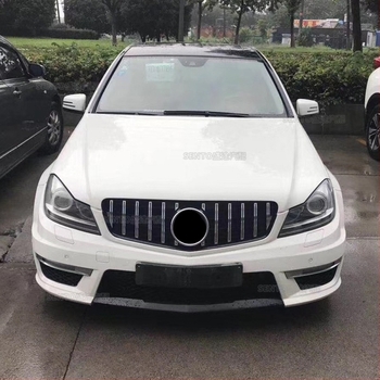 Κατάλληλο για Mercedes-Benz C-Class W204 2007-2014, τροποποιημένη μεσαία δικτυωτή μπάρα GT, μάσκα μπροστινής μπάρας Gymnopus AMG