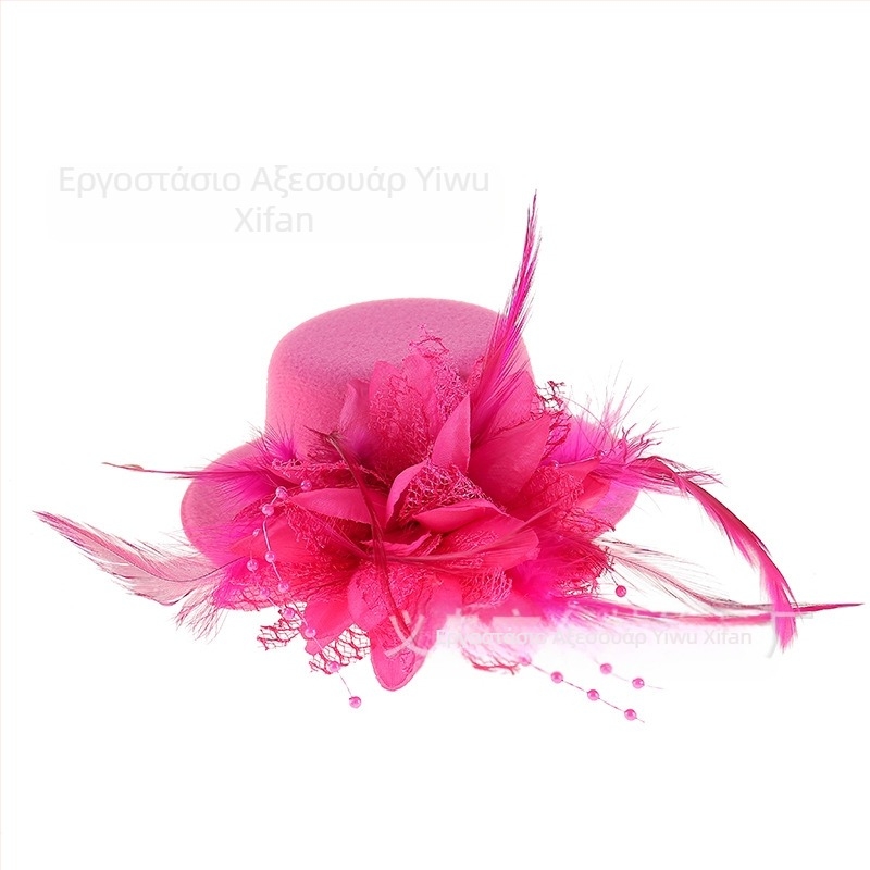 Αξεσουάρ μαλλιών με φουρκέτες από το Amazon Xiyin Temu, με τις καλύτερες πωλήσεις, Νέο παιδικό καπέλο με φτερά και λουλούδι, καπέλα χορού