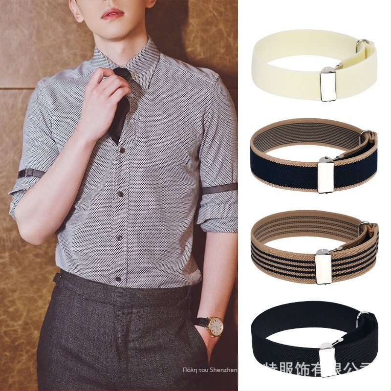 Ανδρικά μανίκια πουκάμισων με κόμπους, ρετρό, ευρωπαϊκά και αμερικανικά μανίκια, με σταθερό φανταχτερό πουκάμισο μπαρ, αντιολισθητικό δαχτυλίδι