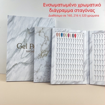 Διασυνοριακό Ζεστό Πώληση Μαρμάρινη Πλάκα Χρώματος Μανικιούρ Απλή Έγχρωμη Κάρτα Οθόνης Κόλλας Βερνίκι Νυχιών Δείγμα Βιβλίου Οθόνης