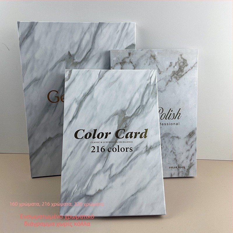 Διασυνοριακό Ζεστό Πώληση Μαρμάρινη Πλάκα Χρώματος Μανικιούρ Απλή Έγχρωμη Κάρτα Οθόνης Κόλλας Βερνίκι Νυχιών Δείγμα Βιβλίου Οθόνης