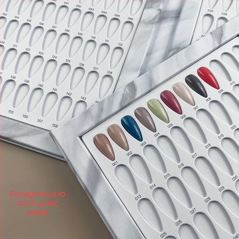 Διασυνοριακό Ζεστό Πώληση Μαρμάρινη Πλάκα Χρώματος Μανικιούρ Απλή Έγχρωμη Κάρτα Οθόνης Κόλλας Βερνίκι Νυχιών Δείγμα Βιβλίου Οθόνης