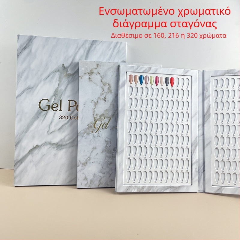 Διασυνοριακό Ζεστό Πώληση Μαρμάρινη Πλάκα Χρώματος Μανικιούρ Απλή Έγχρωμη Κάρτα Οθόνης Κόλλας Βερνίκι Νυχιών Δείγμα Βιβλίου Οθόνης