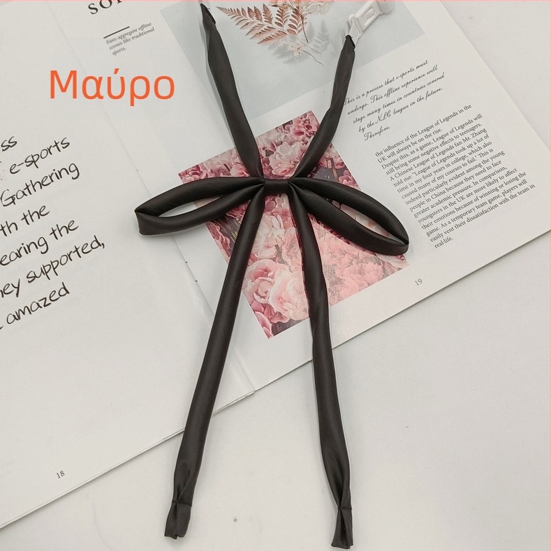 Σε απόθεμα χονδρικής κορδέλα από σχοινί χωρίς δέσιμο, μονόχρωμο φιόγκο, ιαπωνικού στυλ κολεγίου, JK ομοιόμορφο, λεπτό, μακρύ χερούλι, γυναικείο παπιγιόν